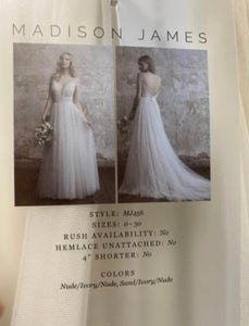 Madison James 'MJ 456' wedding dress size-08 NEW