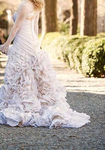 Pnina Tornai 'Custom' size 4 used wedding dress back view on bride