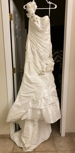 Allure Bridals 'Elle' size 2 used wedding dress front view on hanger