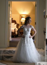 Load image into Gallery viewer, Mira Zwillinger &#39;New Charlie&#39; size 0 used wedding dress front view on bride
