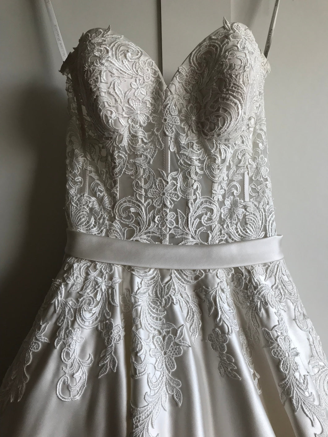 Allure 'Ballgown' size 4 new wedding dress front view on hanger