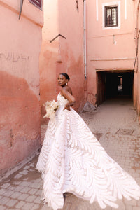 Oscar de la Renta 'Fern ' wedding dress size-02 PREOWNED