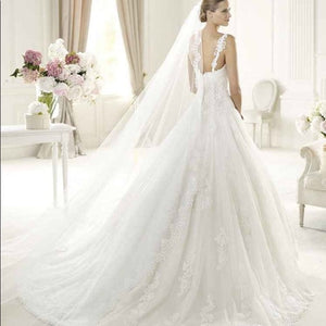 Pronovias 'Uri' size 6 new wedding dress back view on model