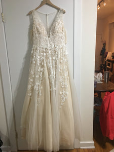 BHLDN 'Ariane' size 12 used wedding dress front view on hanger