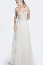 Load image into Gallery viewer, Paolo Sebastian &#39;Mia&#39; size 2 used wedding dress front view on model
