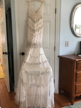 Load image into Gallery viewer, Amsale &#39;Kate&#39; size 2 used wedding dress back view on hanger
