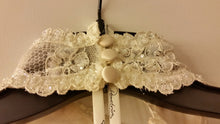 Load image into Gallery viewer, Demetrios &#39;Lace and Bead&#39; size 8 used wedding dress view of collar
