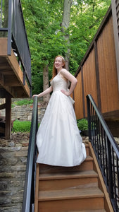 Allure Bridals 'Beaded Dress' size 10 sample wedding dress side view on bride