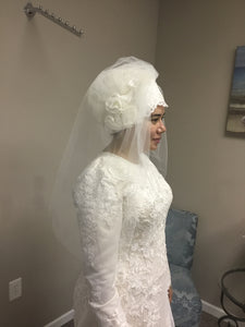 Elegant Bridal 'Gorgeous' size 12 new wedding dress front view on bride