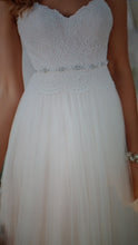 Load image into Gallery viewer, Stella York &#39;Flowing Sheath&#39; size 10 used wedding dress front view on bride

