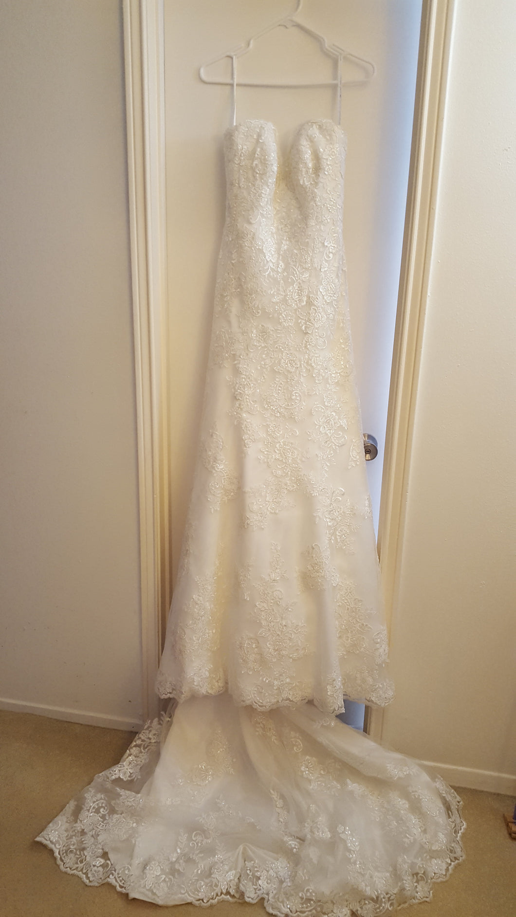Allure Bridals '3012' size 14 new wedding dress front view on hanger