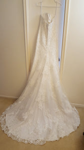 Allure Bridals '3012' size 14 new wedding dress back view on hanger