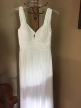 Load image into Gallery viewer, LuLus &#39;Gathered Flowing&#39; size 4 new wedding dress front view on hanger
