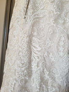 Aire Barcelona 'Caiman' size 4 used wedding dress close up of fabric