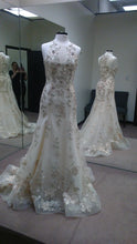 Load image into Gallery viewer, Badgley Mischka &#39;Dietrich&#39; size 6 sample wedding dress front view on mannequin
