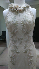 Load image into Gallery viewer, Badgley Mischka &#39;Pickford&#39; size 6 sample wedding dress front view close up on mannequin
