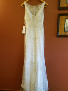 Casablanca '2211' size 4 new wedding dress front view on hanger