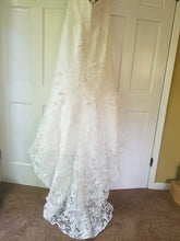 Load image into Gallery viewer, Oleg Cassini &#39;464&#39; size 6 used wedding dress back view on hanger
