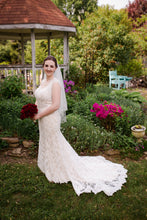Load image into Gallery viewer, Maggie Sottero &#39;Londyn&#39; size 4 used wedding dress side view on bride
