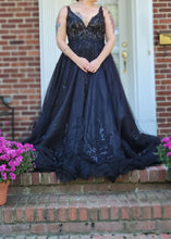 Load image into Gallery viewer, Brides &amp; Tailor &#39;Black Lace Ball Gown Wedding Dress&#39;
