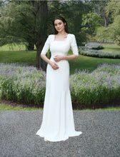Load image into Gallery viewer, CaeliNYC by Claire Burroughs Perez &#39;CaeliNYC by Claire Burroughs Perez Aletheia Gown with Sleeves and Square Neckline &#39; wedding dress size-04 SAMPLE
