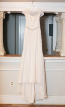 Load image into Gallery viewer, Mikaella &#39;Rosalie&#39; size 10 used wedding dress front view on hanger
