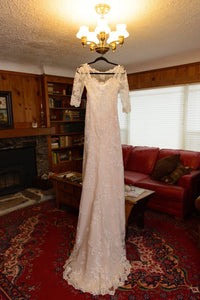  Maggie Sottero 'Verina' size 2 used wedding dress back view on hanger