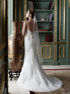 Casablanca 2081 Lace Trumpet Wedding Dress - Casablanca - Nearly Newlywed Bridal Boutique - 2