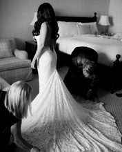 Load image into Gallery viewer, Pnina Tornai &#39;4651&#39; size 2 used wedding dress back view on bride
