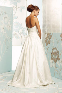 Paloma Blanca '4165' size 10 used wedding dress back view on model