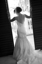 Load image into Gallery viewer, Lazaro Dropped Waist Beaded Mermaid Wedding Dress - Lazaro - Nearly Newlywed Bridal Boutique - 2

