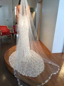 Anna Maier 'Alex' size 2 new wedding dress back view on bride