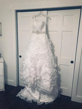 Load image into Gallery viewer, Galina Signature &#39;Strapless Organza&#39; size 6 new wedding dress front view on hanger

