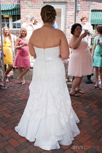 Load image into Gallery viewer, David&#39;s Bridal &#39;Lace Overlay Charmeuse&#39;
