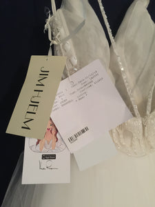 Jim Hjelm '8610' size 2 new wedding dress view of tag