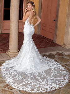 Casablanca 'Marley' size 10 new wedding dress back view on model