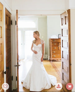 Rivini 'Avina' size 0 used wedding dress front view on model