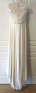 Jenny Packham 'Aspen' size 10 used wedding dress back view on hanger