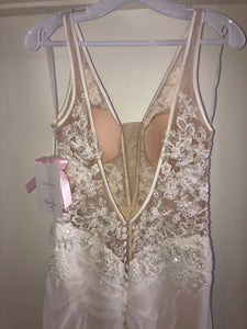 Mori Lee 'Malin' size 6 new wedding dress back view on hanger