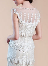 Load image into Gallery viewer, Claire Pettibone &#39;Kristene&#39; size 12 used wedding dress back view close up
