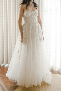 Reem Acra 'Fleur' wedding dress size-04 PREOWNED
