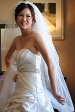 Load image into Gallery viewer, Maggie Sottero &#39;Calista&#39; size 8 used wedding dress front view on bride
