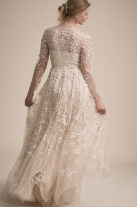 BHLDN 'Golden Hour' size 12 new wedding dress back view on model