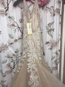 Allure Bridals 'C388' size 2 new wedding dress front view on hanger