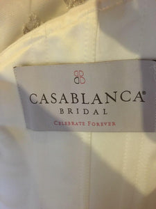 Casablanca '1918' size 16 used wedding dress view of tag