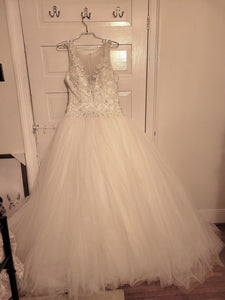 mark zunino '74561' wedding dress size-10 NEW