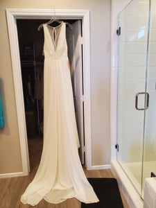 Jenny Yoo 'Jenny' size 4 new wedding dress back view on hanger