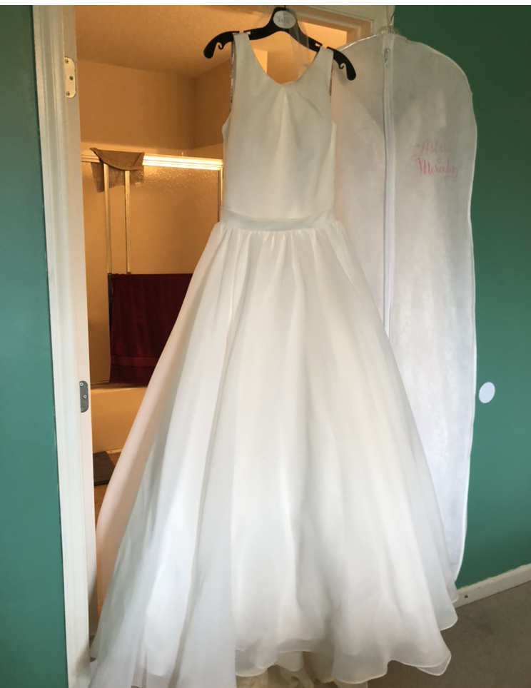 Maggie Sottero 'Anita' size 14 sample wedding dress front view on hanger