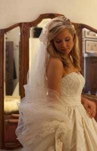 Priscilla of Boston 'Ball Gown' wedding dress size-04 PREOWNED