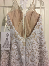 Load image into Gallery viewer, Hayley Paige &#39;Delta&#39; size 8 new wedding dress back view on hanger
